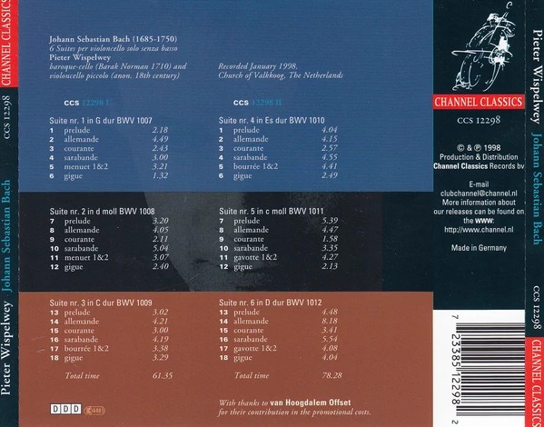 Bach: Cello Suites Nos. 1-6, BWV1007-1012 - slide-1