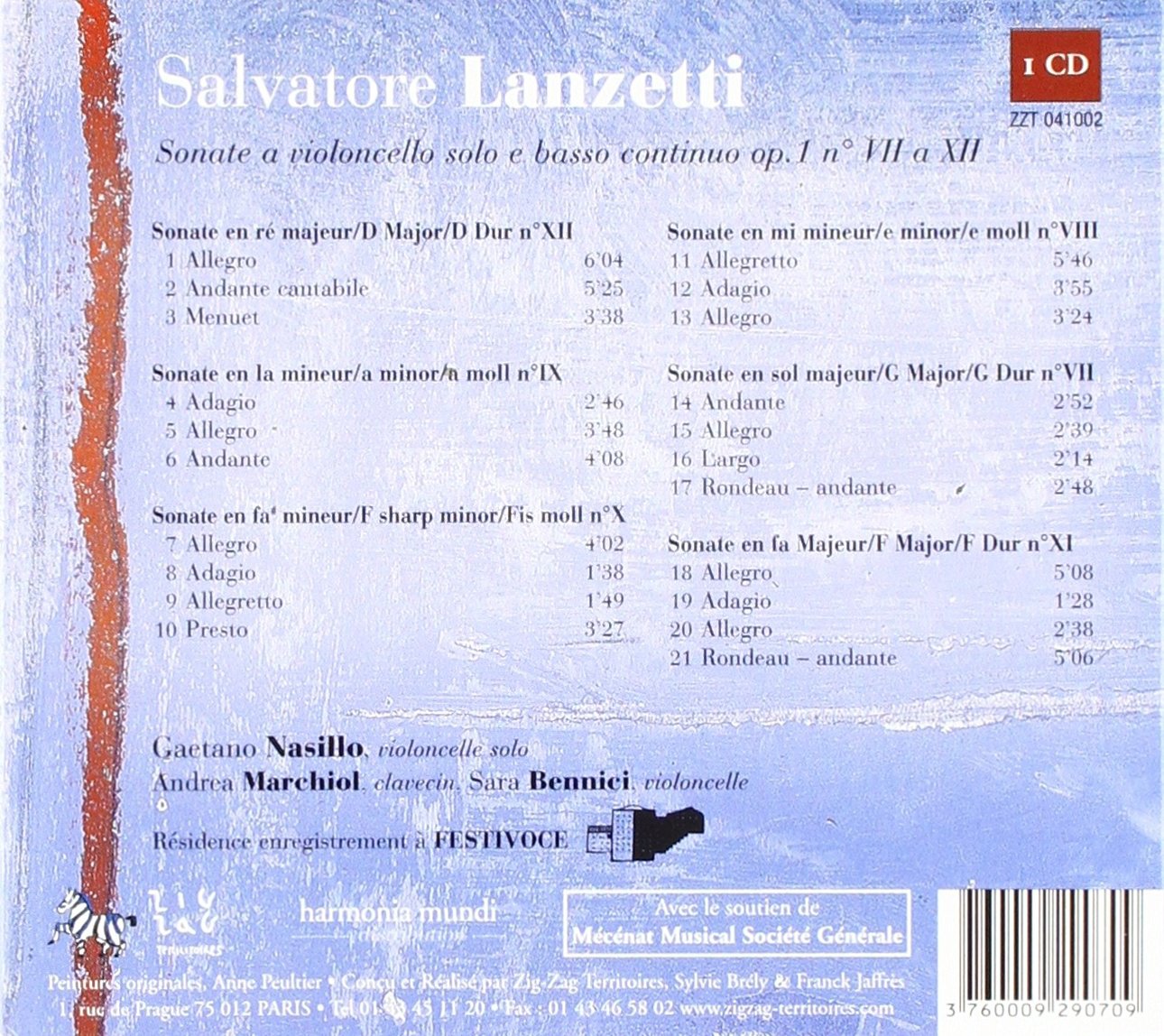 Lanzetti: Sonates pour violoncelle solo - slide-1