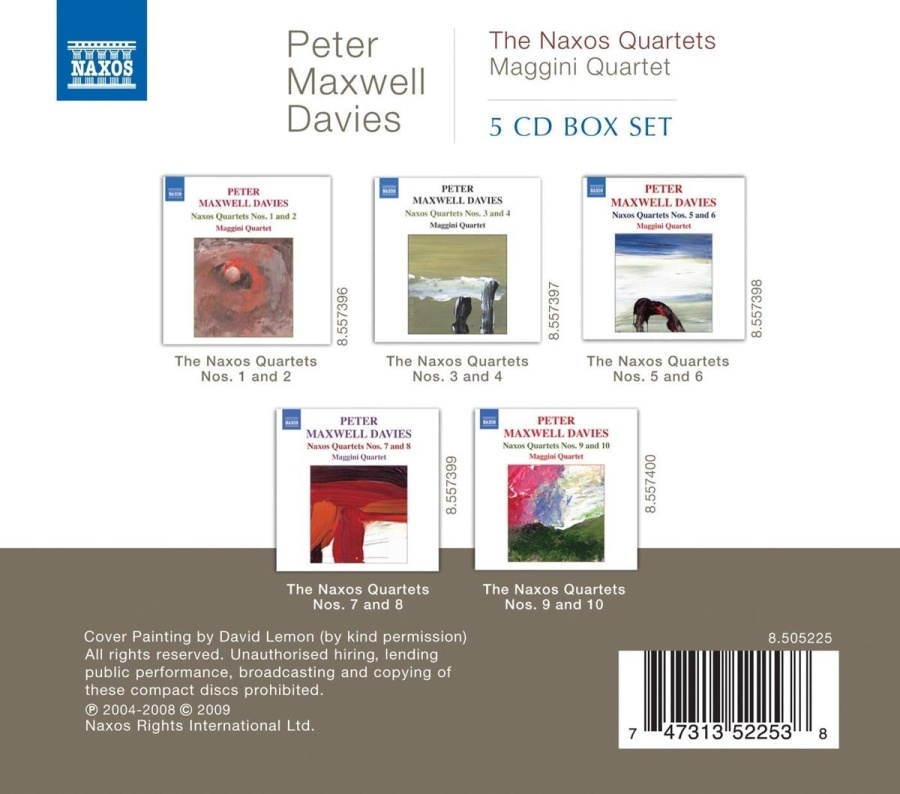 Maxwell Davies: Naxos Quartets Nos. 1-10 - slide-1