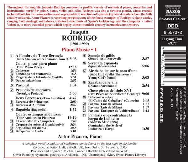 RODRIGO: Piano Music, Vol. 1 - slide-1