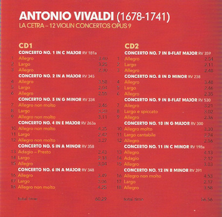 Vivaldi: 12 Violin Concertos "La Cetra" - slide-1