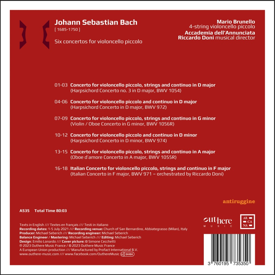 Bach Transcriptions - Six Concertos for Violoncello Piccolo - slide-1