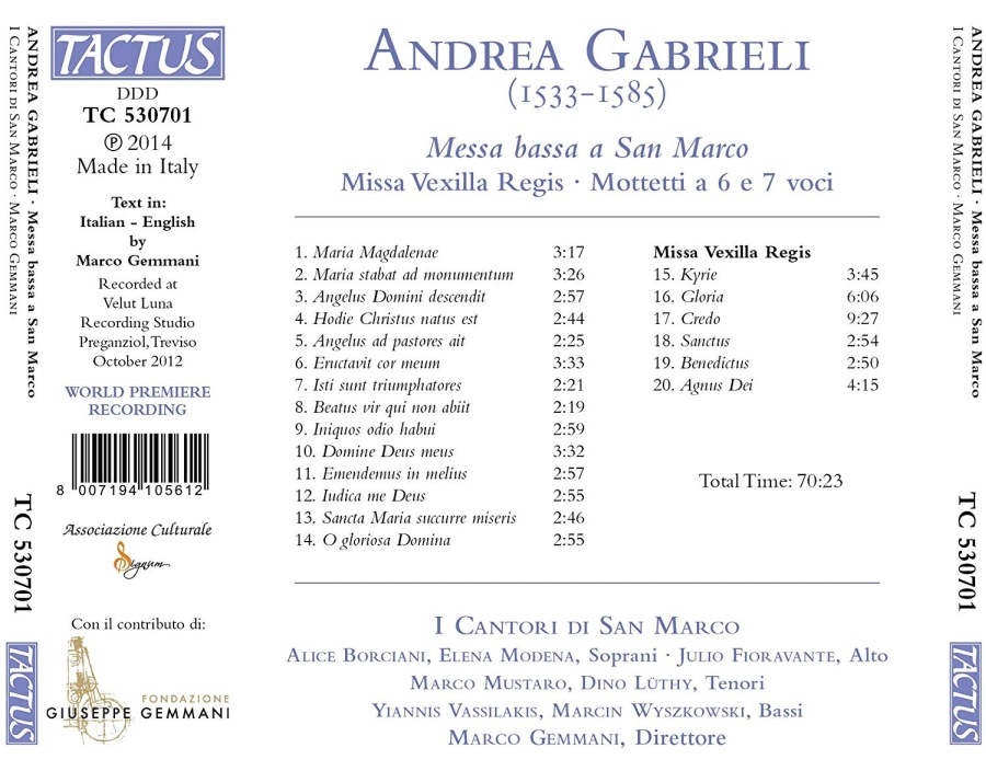 Gabrieli: Messa bassa a San Marco - Missa Vexilla Regis & Mottetti - slide-1