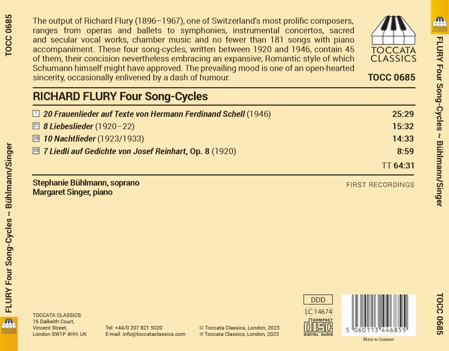 Flury: Four Song-Cycles - slide-1