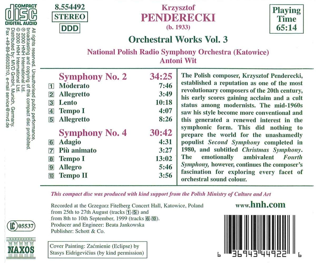 Penderecki: Orchestral Works Vol. 3 - slide-1