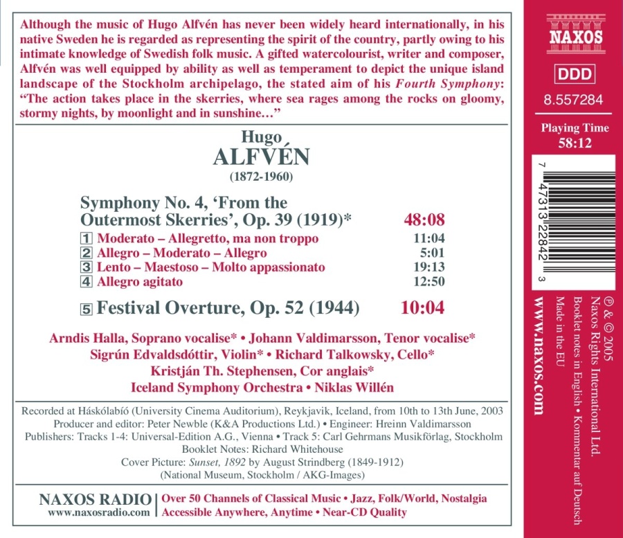ALFVEN: Symphony No. 4, Op. 39; Festival Overture, Op. 52 - slide-1