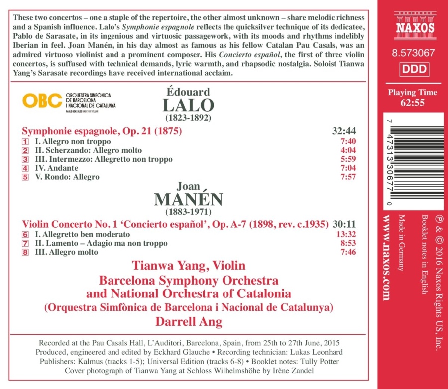 Lalo: Symphonie espagnole Manén: Concierto espagnol - slide-1