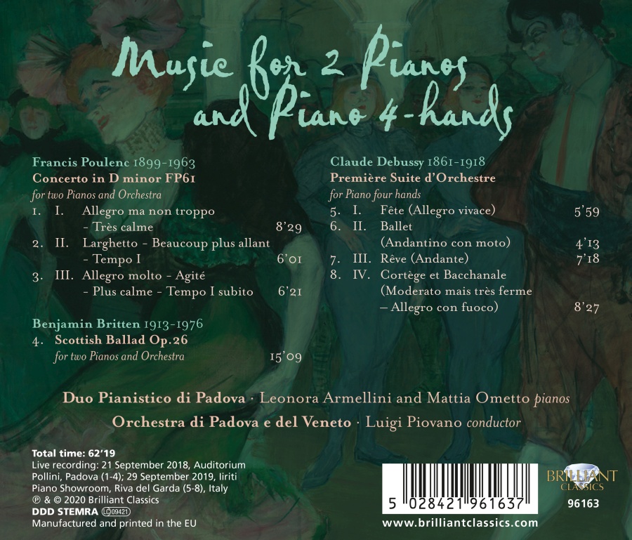 Poulenc; Britten; Debussy: Concerto for 2 Pianos; Scottish Ballad; Suite - slide-1