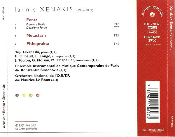 Xenakis: Eonta - slide-1