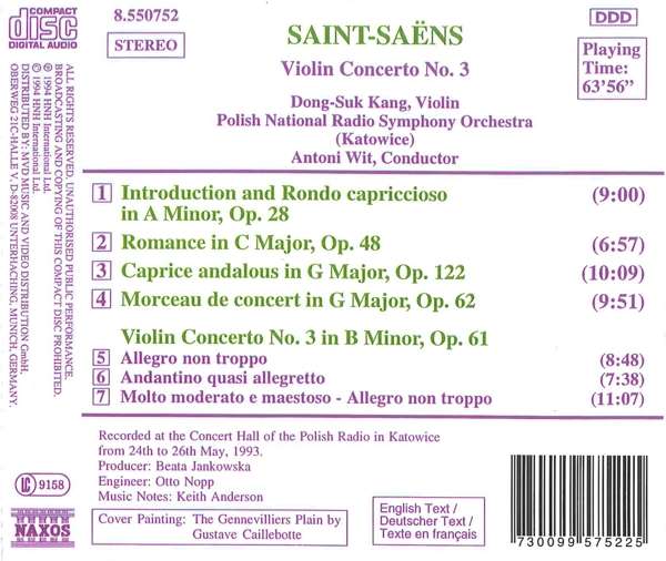 SAINT-SAENS: Volin Concerto no. 3 - slide-1
