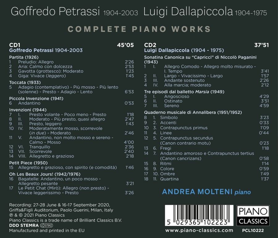 Petrassi; Dallapiccola: Complete Piano Works - slide-1