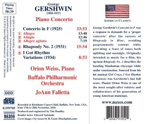 Gershwin: Concerto in F, Rhapsody No. 2, I Got Rhythm Variations - slide-1