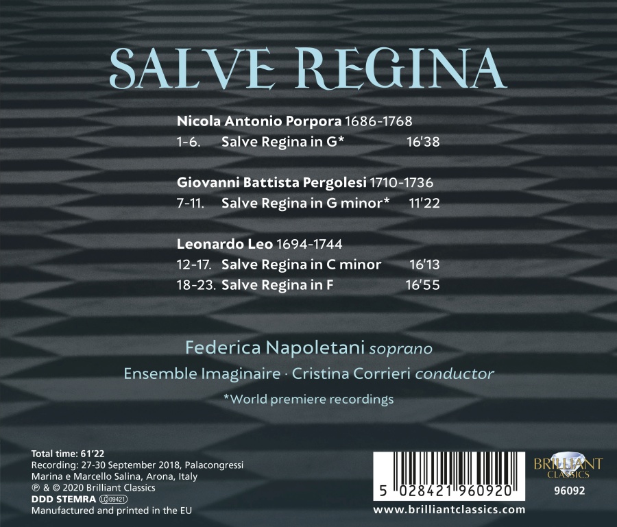 Porpora, Pergolesi & Leo: Salve Regina - slide-1