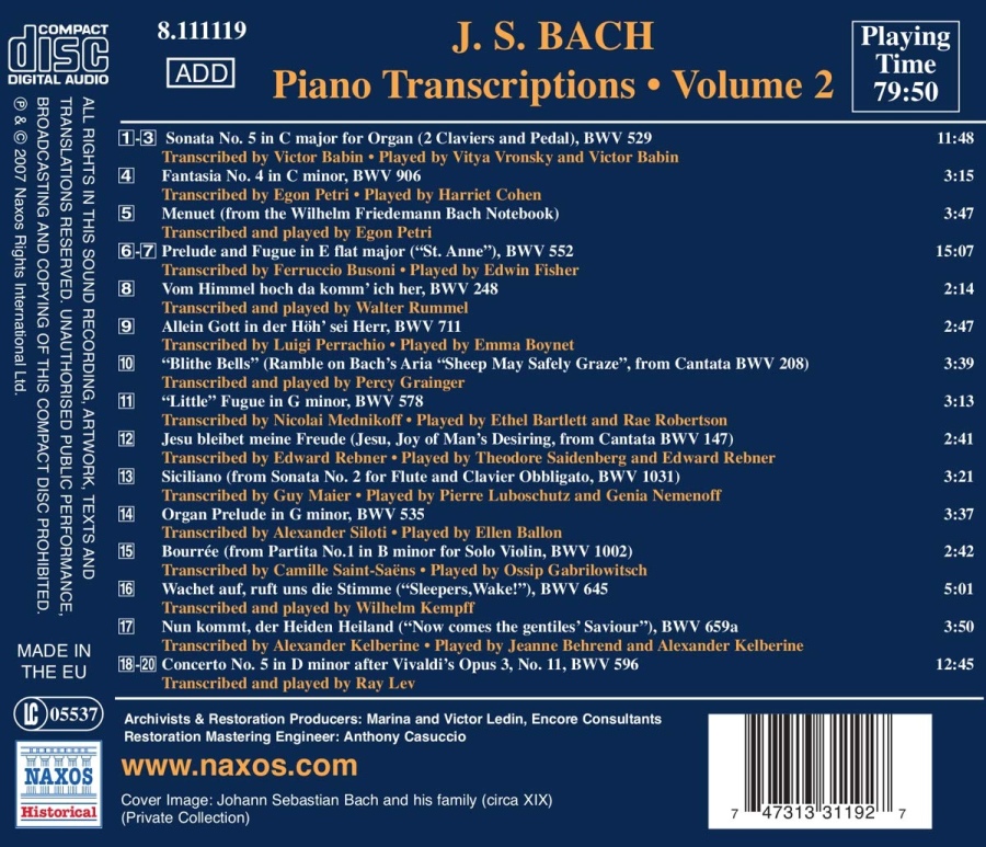 Bach: Piano Transcriptions Vol. 2 - slide-1