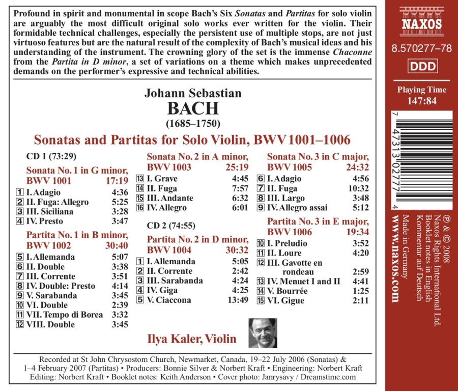 Bach, J.S.: Sonatas and Partitas - slide-1