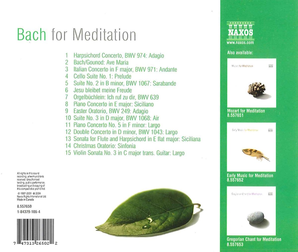 BACH FOR MEDITATION - slide-1