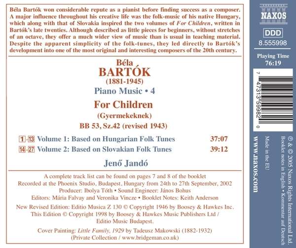 BARTÓK: Piano Music, Vol. 4 - slide-1