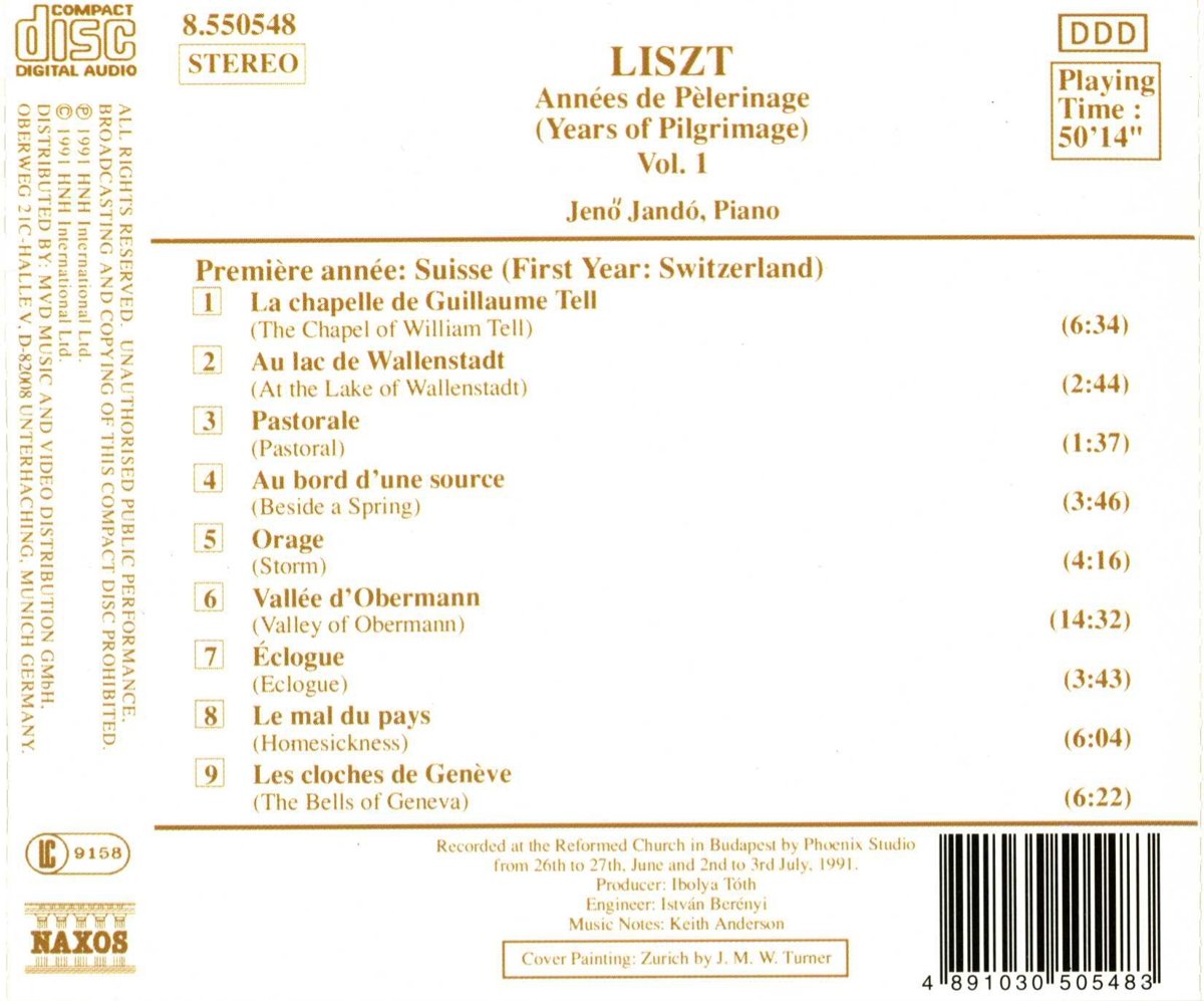 LISZT: Years of Pilgrimage 1 - slide-1