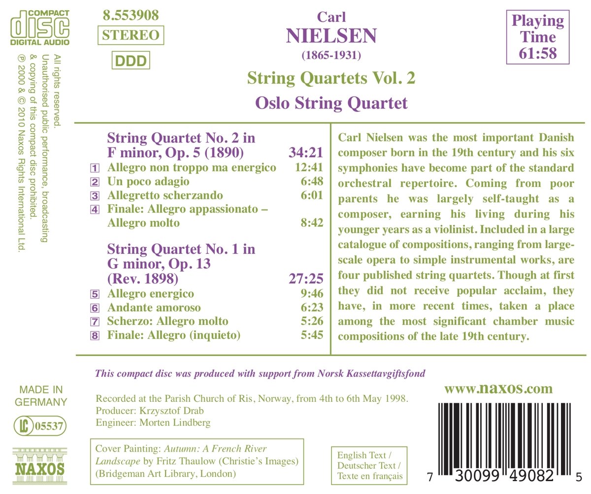 NIELSEN: String Quartets vol. 2 - slide-1