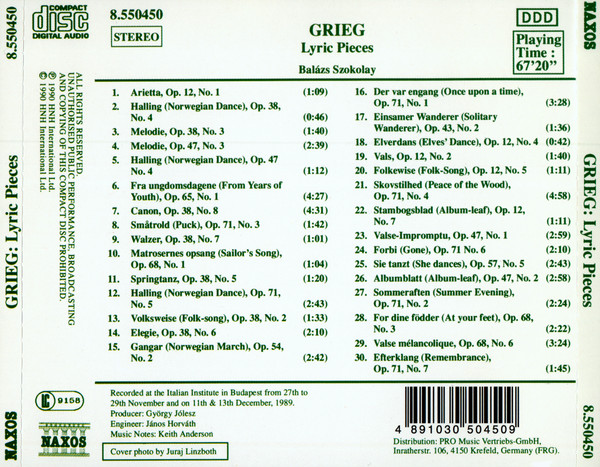 Grieg: Lyric Pieces, Books 1-10 (excerpts) - slide-1