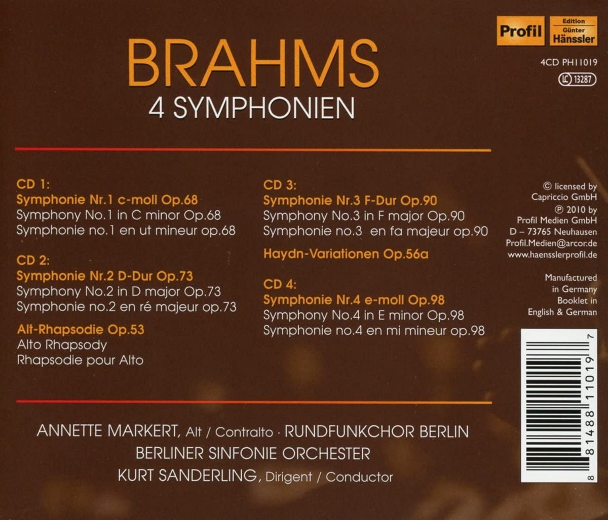 Brahms: Symphonies 1-4 - slide-1