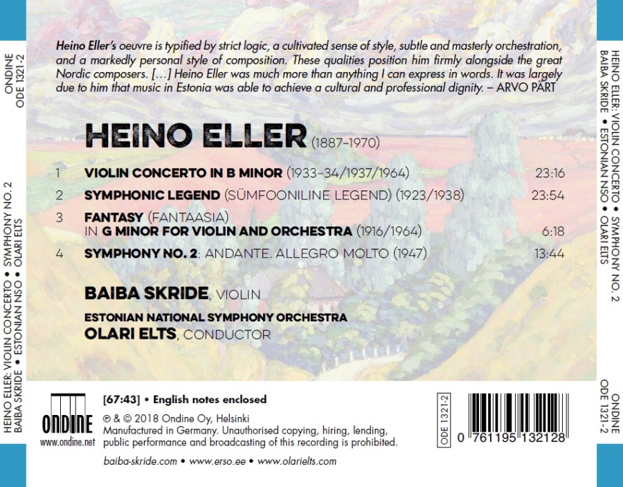 Eller: Violin Concerto; Fantasy; Symphonic Legend; Symphony No. 2 - slide-1