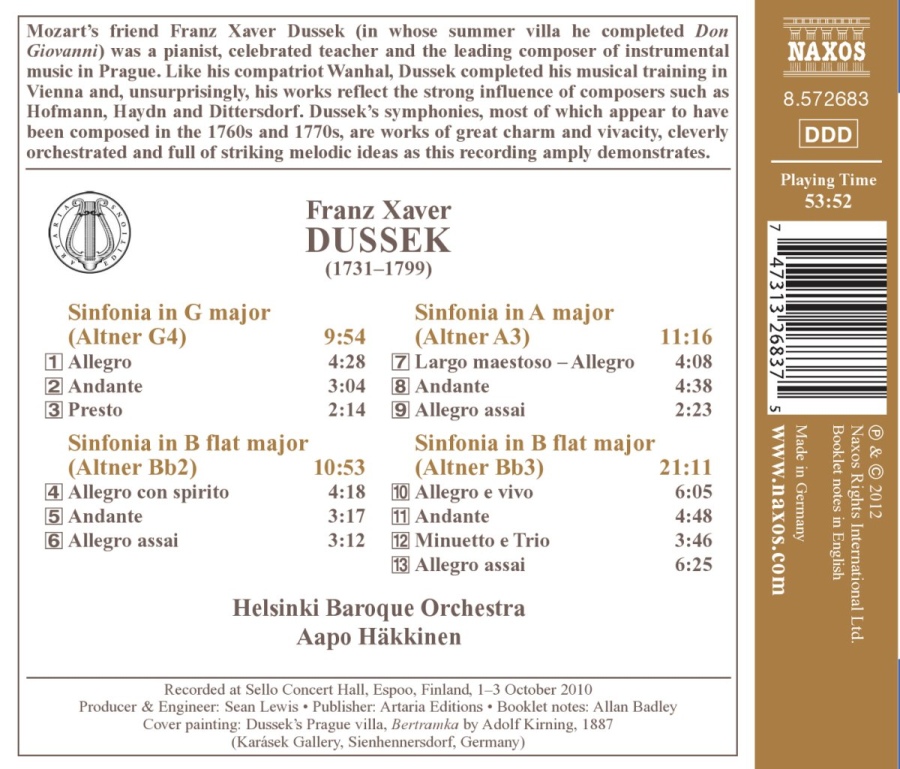 Dussek: Four Symphonies - slide-1