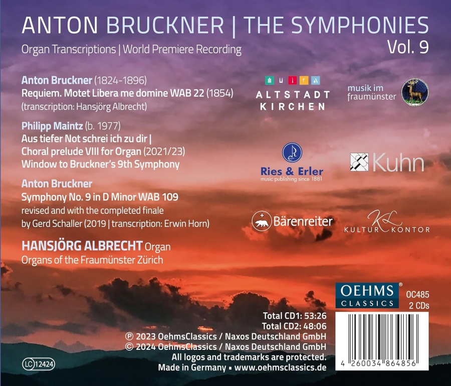 Bruckner: Symphony No. 9 - organ transcription - slide-1