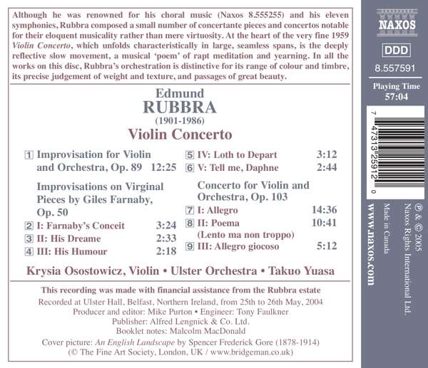 RUBBRA: Violin Concerto - slide-1
