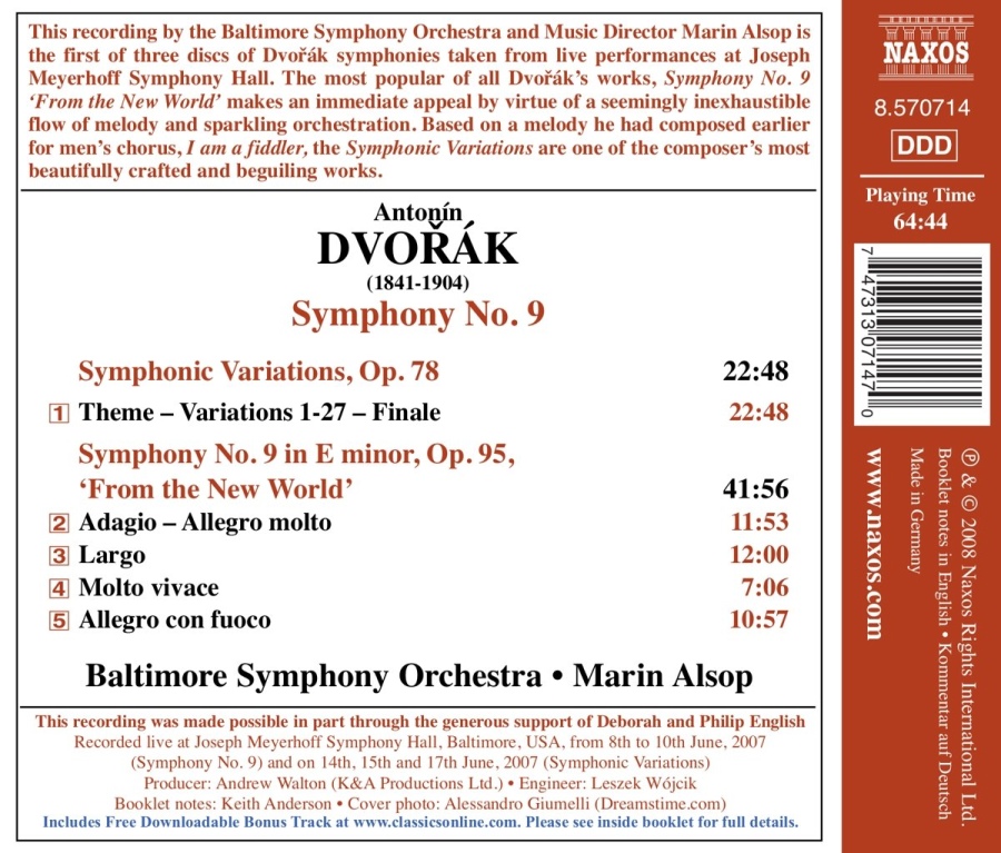 DVORAK: Symphony No. 9 "From the New World" - slide-1