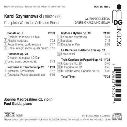 Szymanowski: Complete Works for Violin and Piano - slide-1