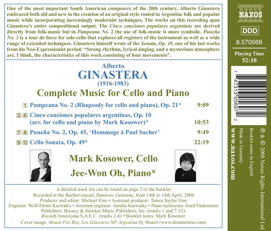 Ginastera: Complete Music for Cello and Piano - slide-1