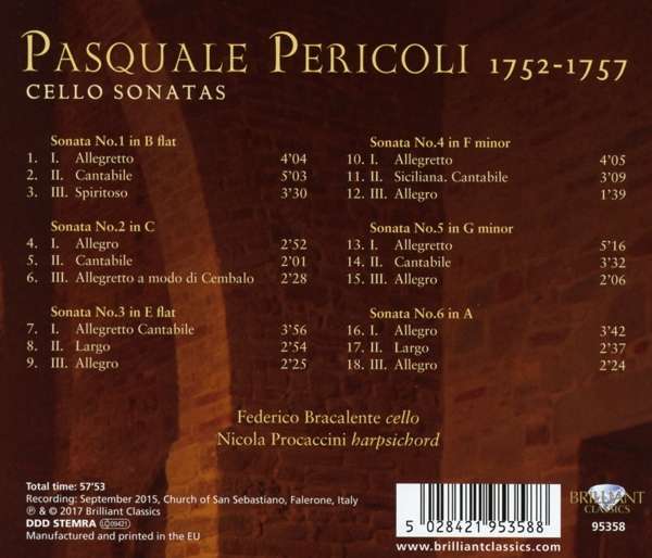 Pericoli: Cello Sonatas - slide-1