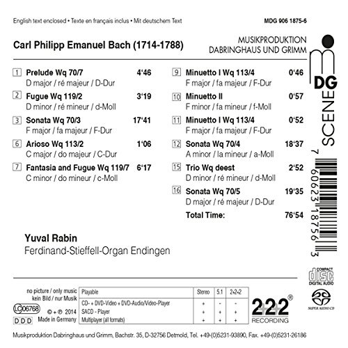 Bach, C.P.E.: Organ Works with varied repeats - slide-1