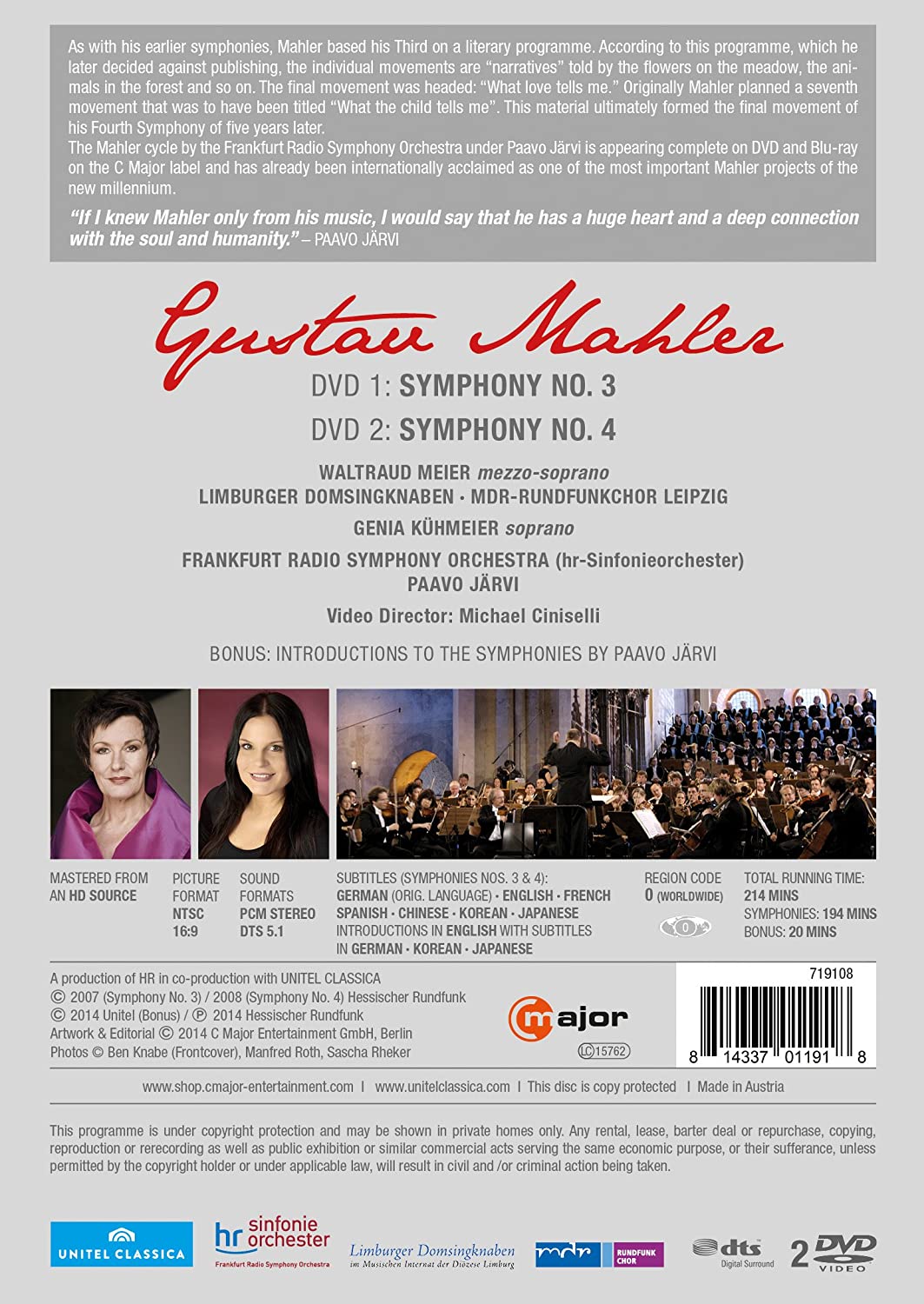 Mahler: Symphonies 3 & 4, Paavo Jarvi - slide-1