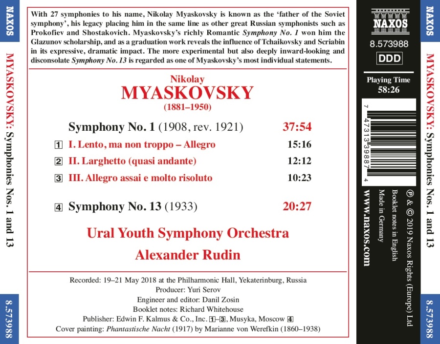 Myaskovsky: Symphonies Nos. 1 and 13 - slide-1