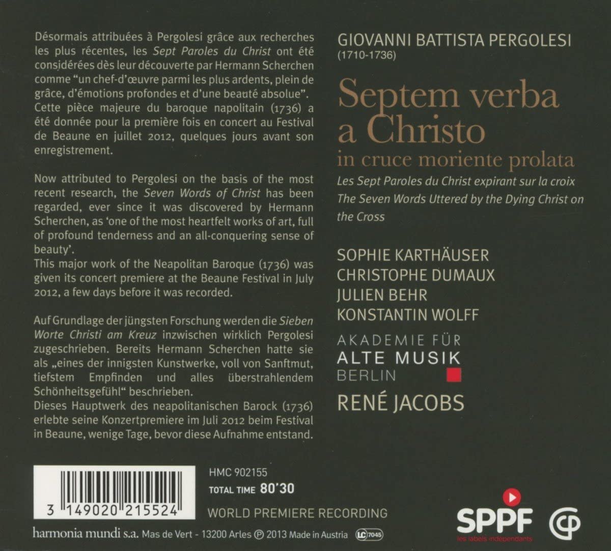 Pergolesi: Septem verba a Christo - slide-1