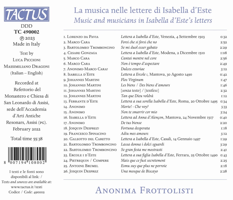 Music and musicians in Isabella d’Este’s letters - slide-1