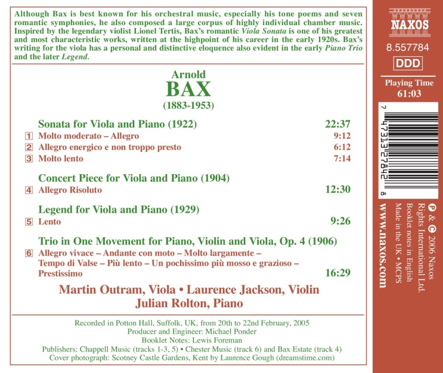 BAX: Viola Sonatas - slide-1