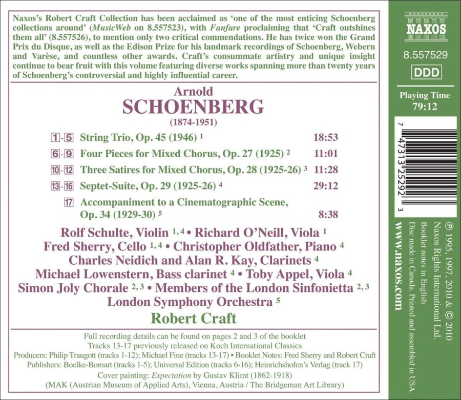 Schoenberg: String Trio Op. 45, Four Pieces Op. 27, Three Satires Op. 28, Septet-Suite Op. 29 - slide-1