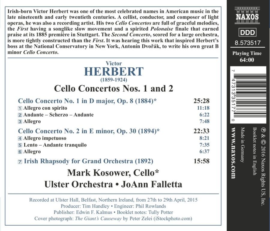 Herbert: Cello Concertos Nos. 1 and 2 Irish Rhapsody - slide-1