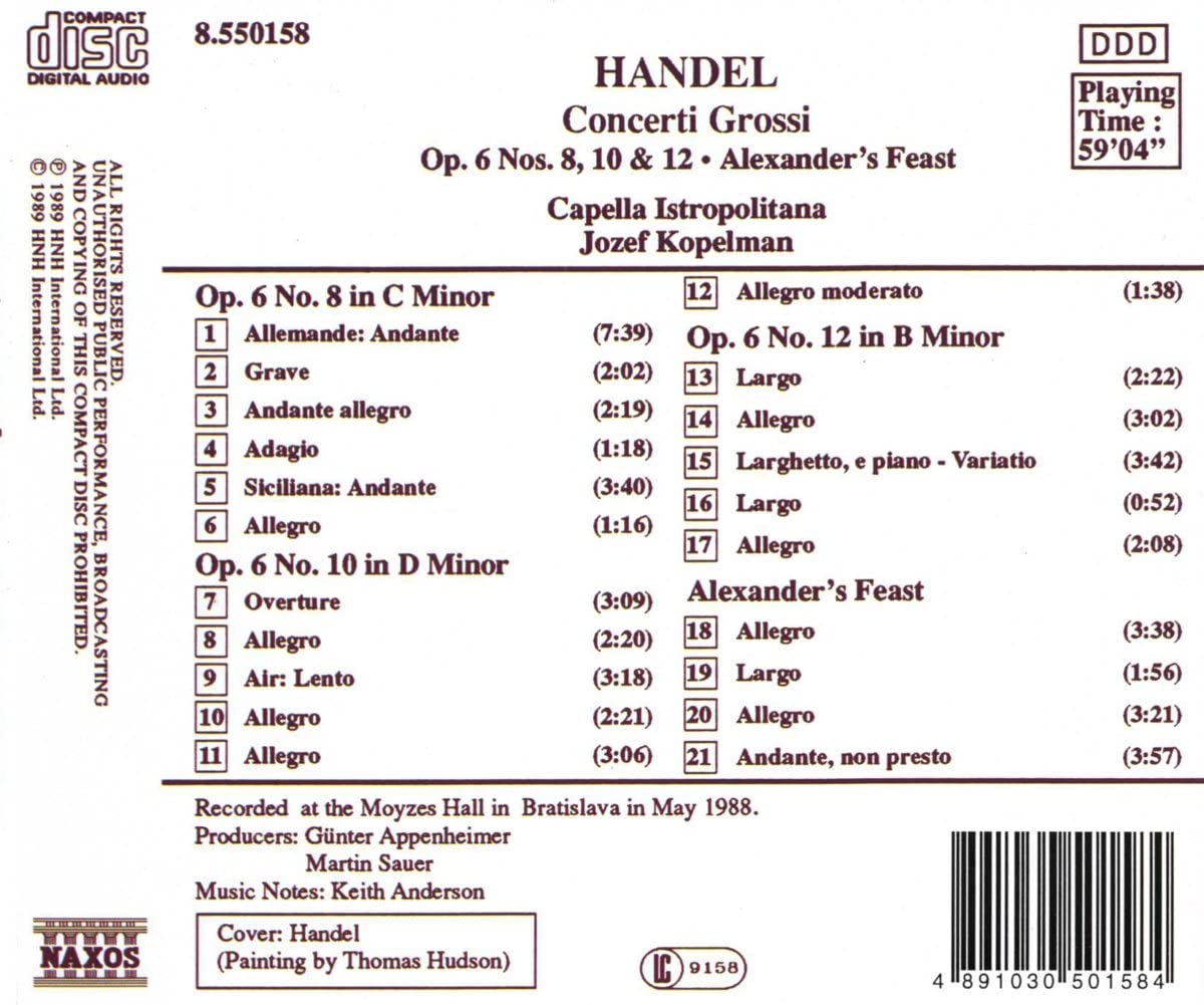 Handel: Concerti grossi op. 6 - slide-1