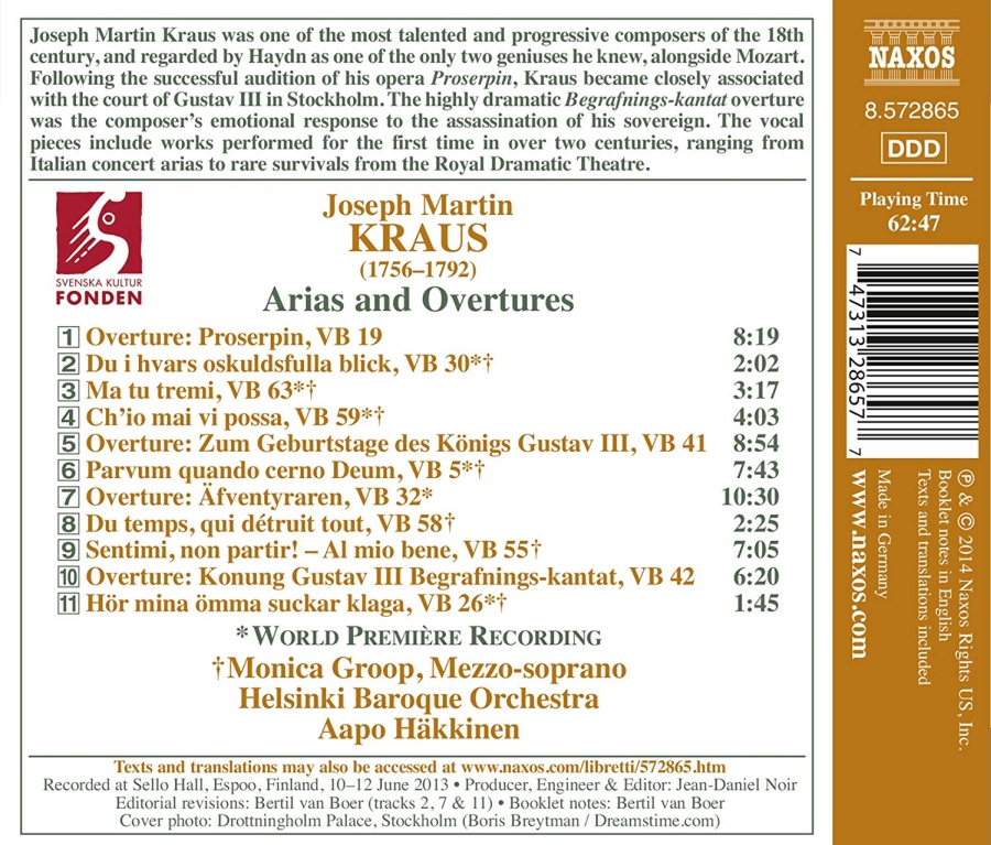 Kraus: Arias and Overtures - slide-1