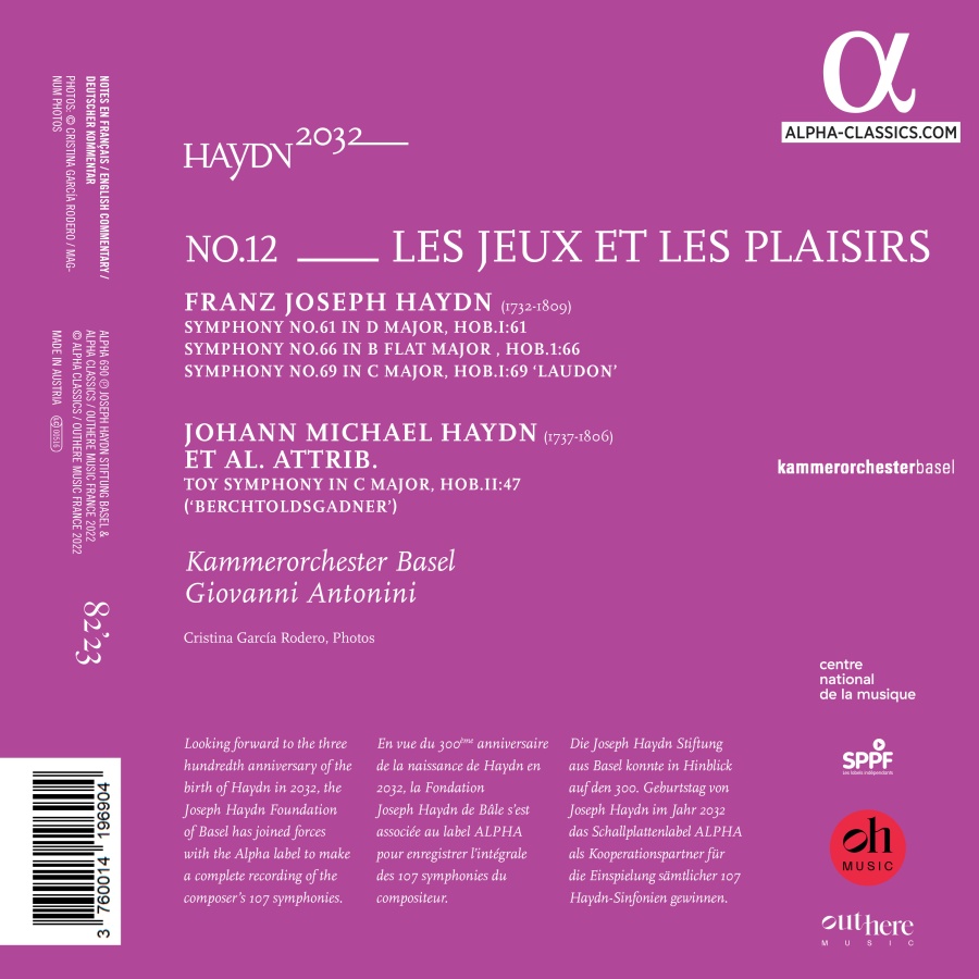 Haydn 2032 Vol. 12 - Les jeux et les plaisirs - slide-1