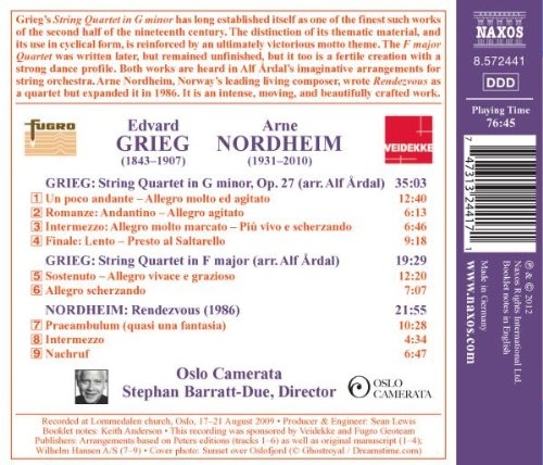 Grieg: String Quartets arranged for String Orchestra, Nordheim: Rendezvous - slide-1