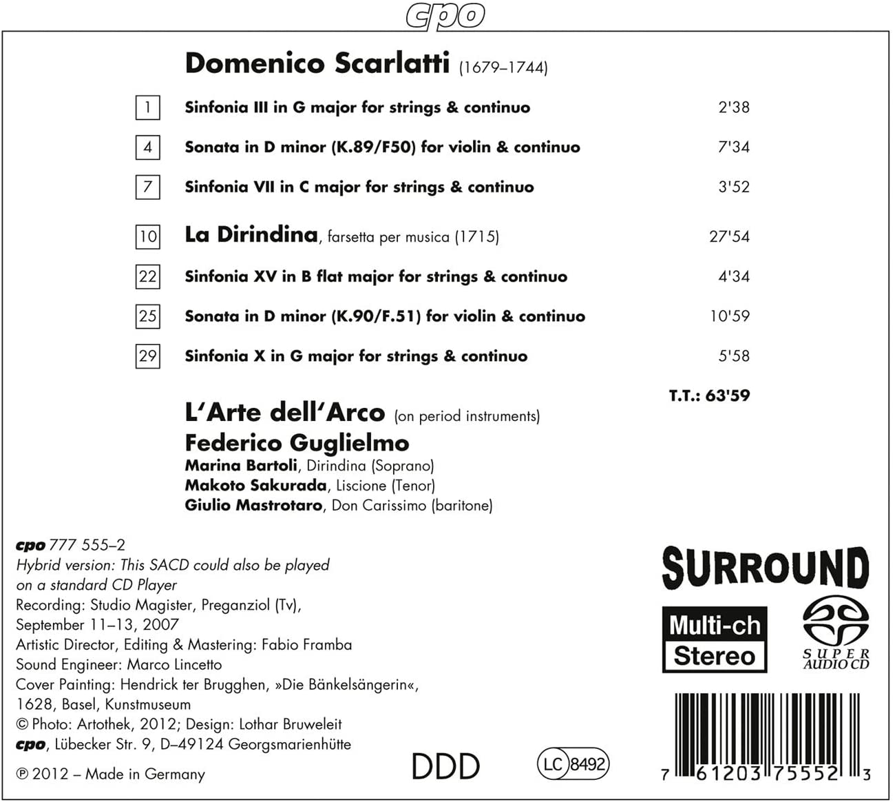 Scarlatti: La Dirindina, farsetta per musica + Sinfonias & Sonatas - slide-1