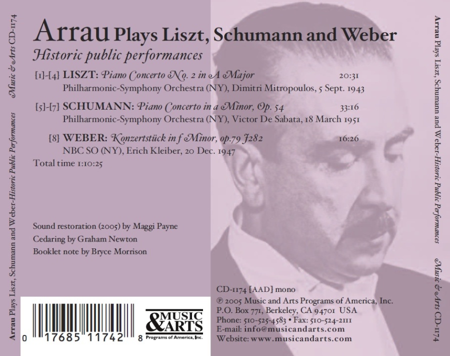 Arrau Plays Liszt, Schumann and Weber - slide-1