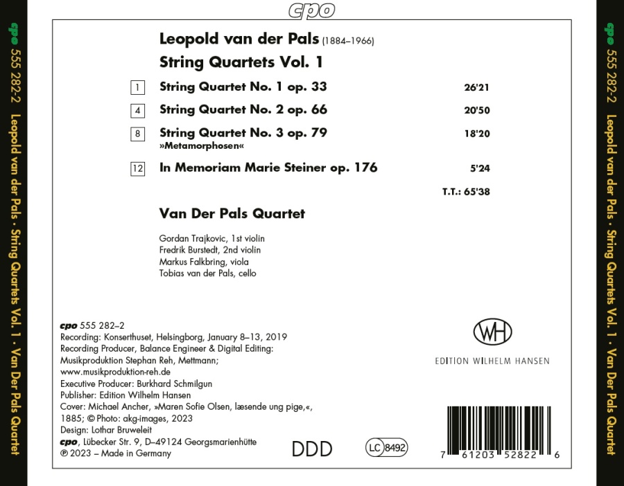 Van der Pals: String Quartets Vol. 1 - slide-1