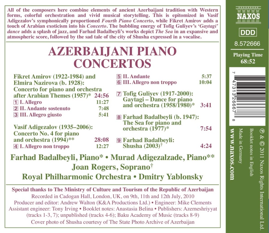 Azerbaijani Piano Concertos - Fikret Amirov / Elmira Nazirova, Vasif Adigezalov, Tofig Guliyev, Farhad Badalbeyli - slide-1