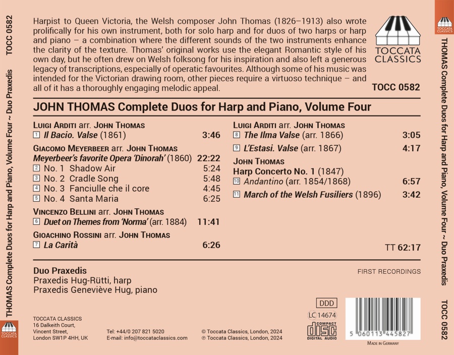 Thomas: Complete Duos for Harp and Piano Vol. 4 - slide-1